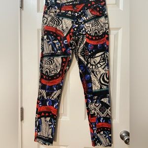 Desigual Fun Printed Pants/ Straight to Skinny Legs/ Super Stretchy/ Size 30